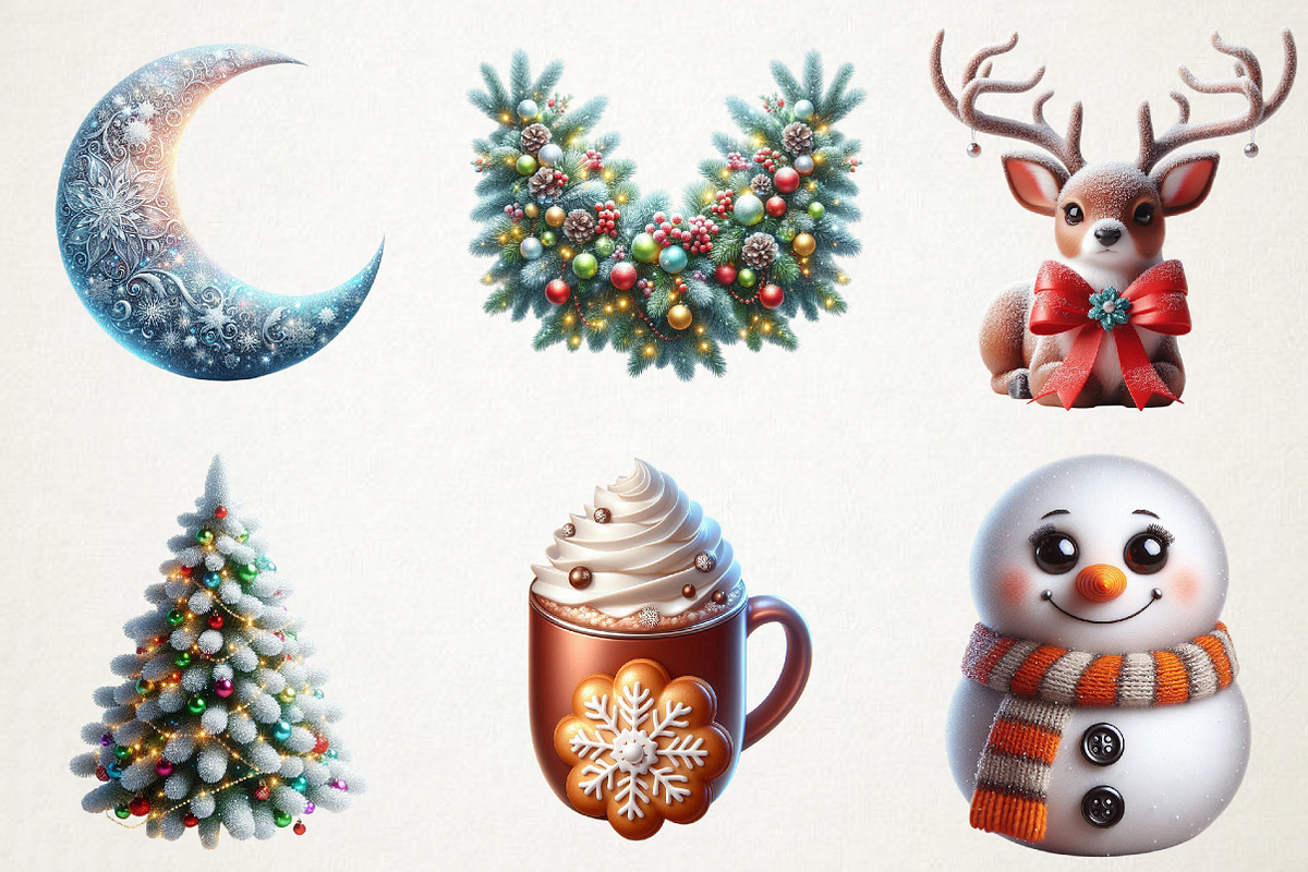 Festive Winter Wonderland Set, an Illustration by RobertsArt (Photo 6 of 7)