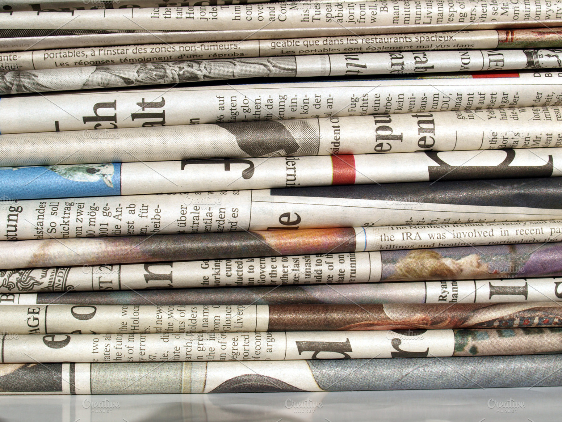 Newspaper stock photo