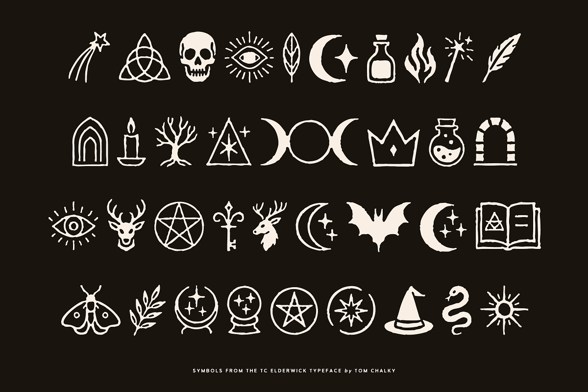 Elderwick - Fantasy Serif & Symbols!, a Serif Font by Tom Chalky (Photo 3 of 9)