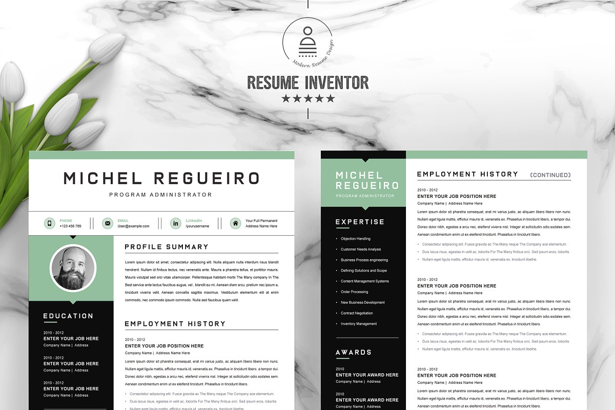 JOB WINNING RESUME - 50 TEMPLATES, a Resume Template by ResumeInventor (Photo 135 of 184)