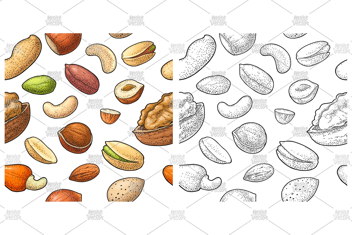Pattern and stack nut engrave, icon, a Food Illustration by MoreVector (Photo 3 of 4)