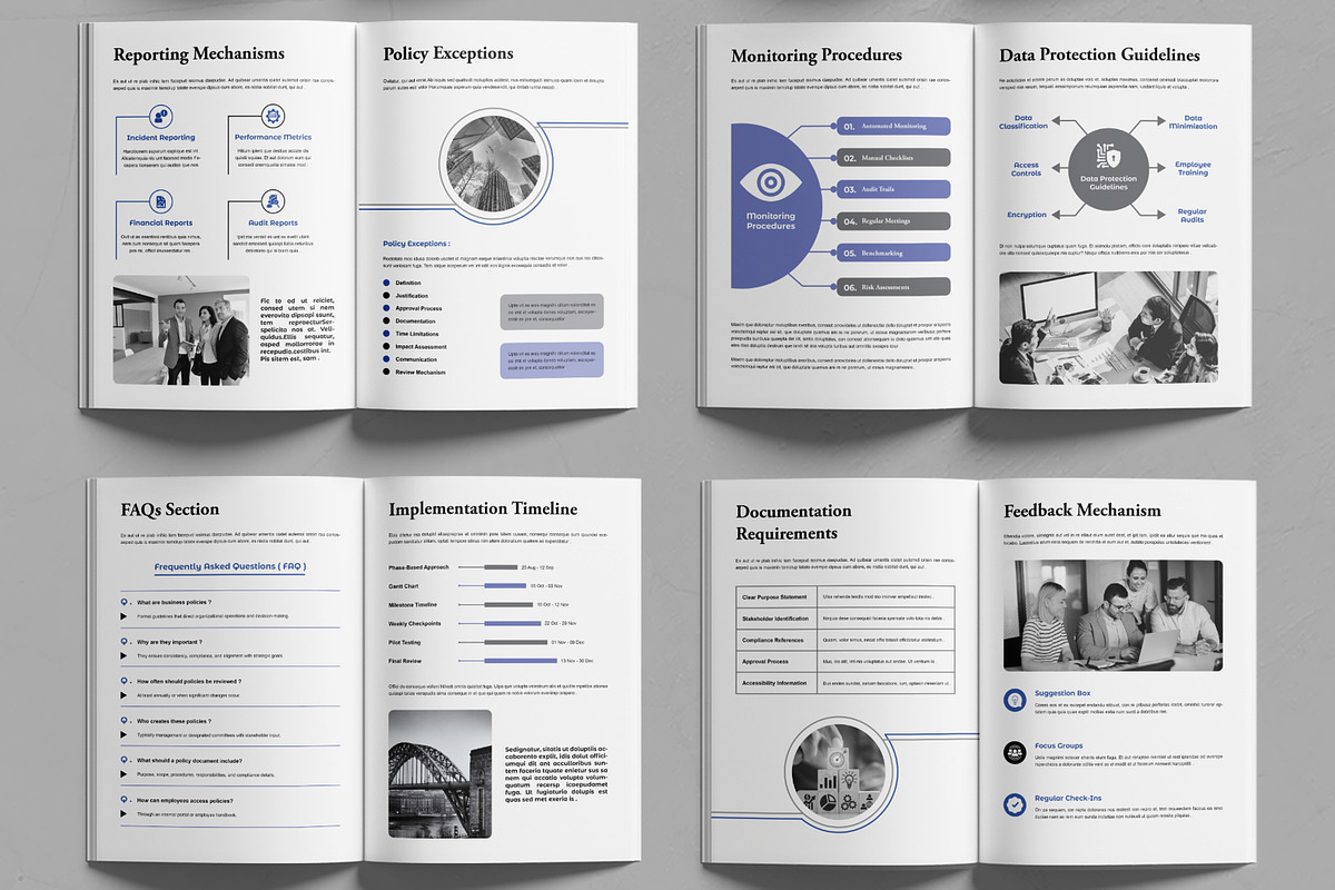 Company Policy Brochure Layout, a Brochure Template by MightyDesign (Photo 3 of 6)