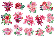 Garden Flowers hand drawn watercolor, a Decorative Illustration by Hanna Hryharenka (Thumbnail 7 of 16)