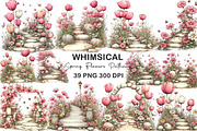 Whimsical Spring Flowers Pathway PNG, an Illustration by CraftArtStudio (Thumbnail 1 of 6)