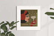 Happy Holidays set: retro edition, a Decorative Illustration by Paper Cherry (Thumbnail 16 of 21)