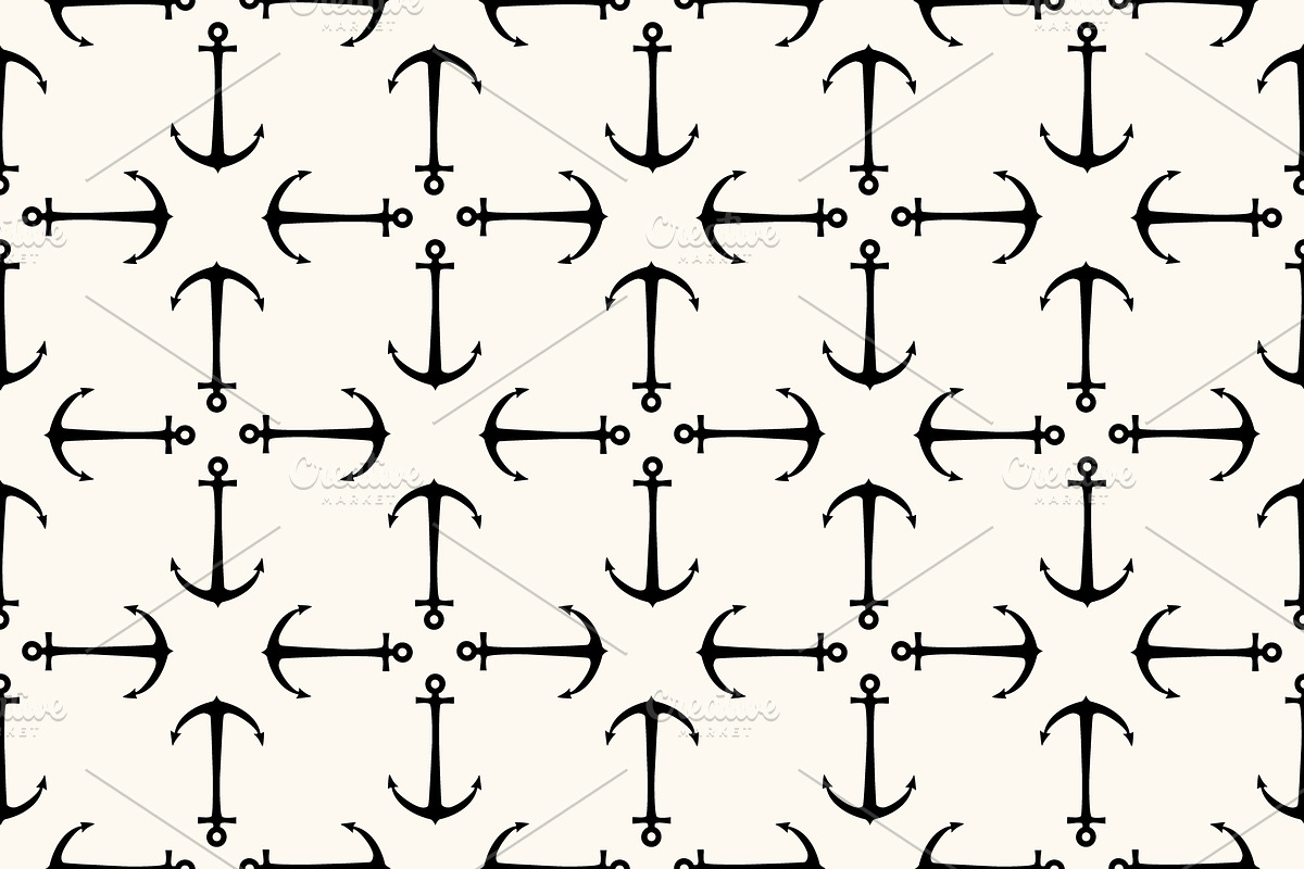 10 Anchor monochrome patterns, a Pattern Graphic by Simple Patterns