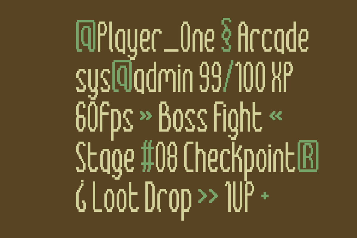Tally Pixel - Retro Variable Font, a Sans Serif Font by Attype (Photo 7 of 9)