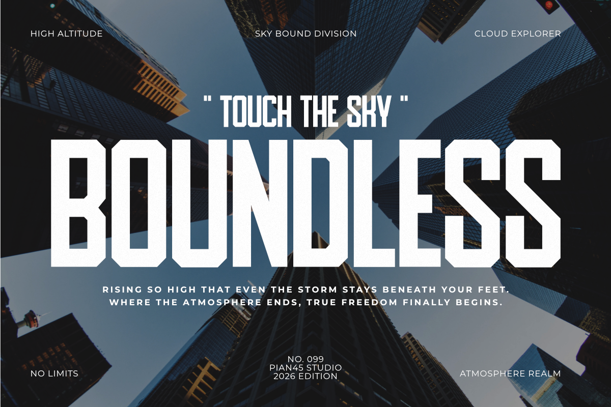 Brutall - Heavy Sans Display Font, a Sans Serif Font by Pian45 Studio (Photo 4 of 8)