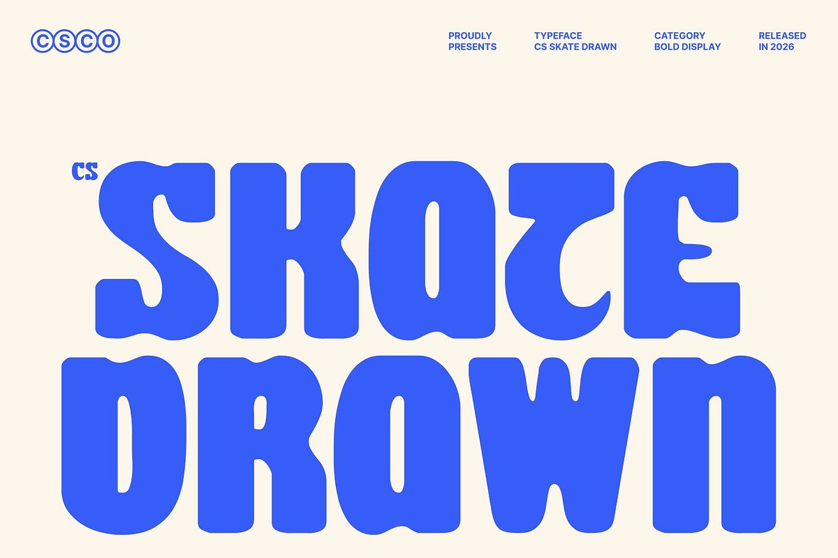 CS Skate Drawn, a Sans Serif Font by Craft Supply Co. (Photo 1 of 8)