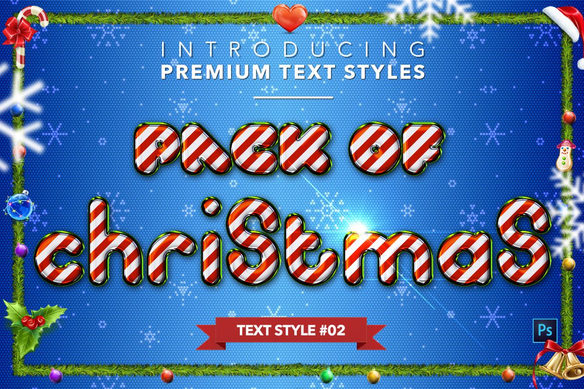 Christmas Pack #2 - Text Styles, a Layer Style Add-On by Jonas Stensgaard (Photo 3 of 23)