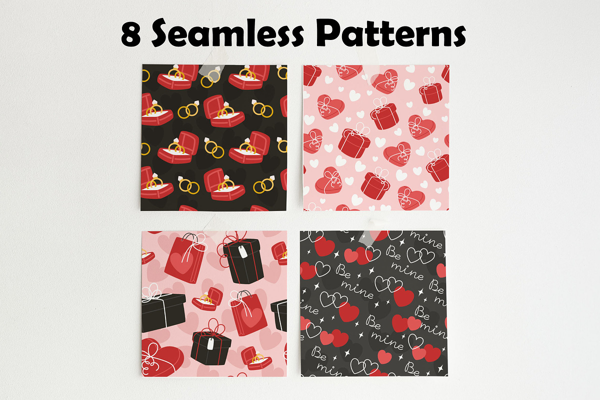 Valentine's Day - Seamless Patterns, a Pattern Graphic by YuskinKot (Photo 2 of 5)