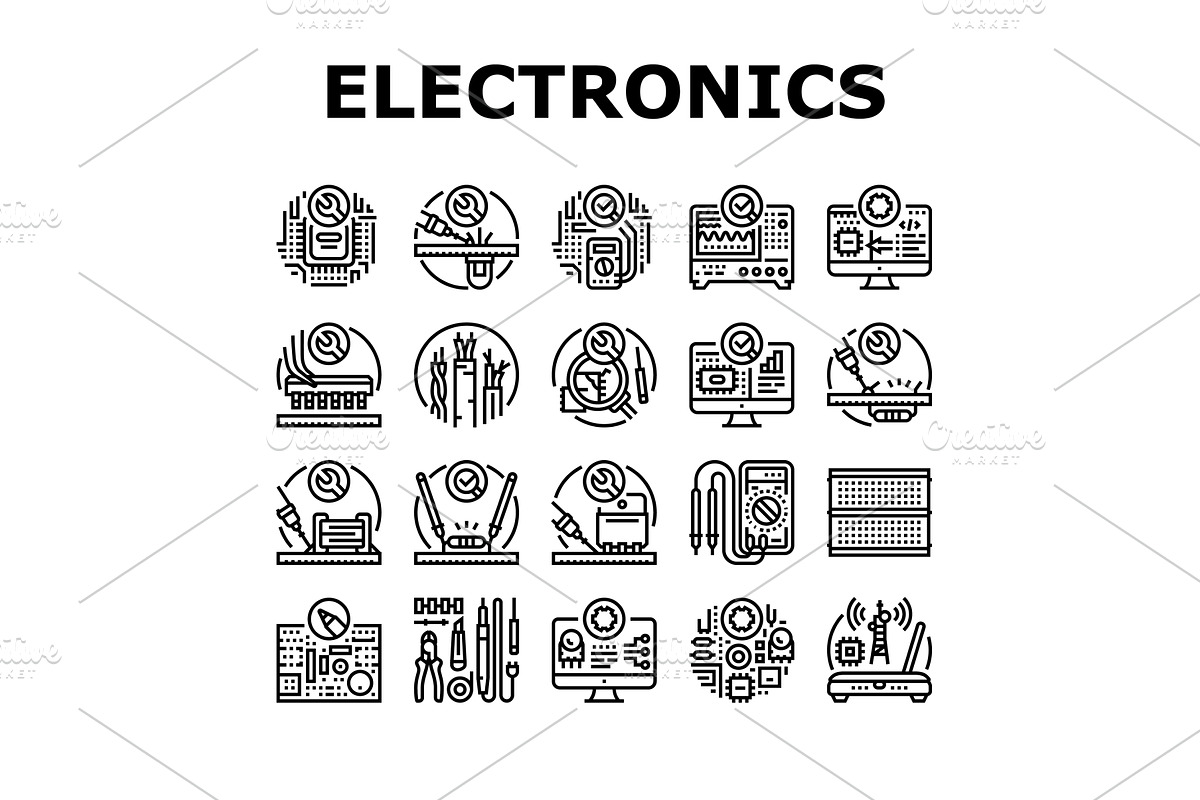 electronics technician technology, a Technology Illustration by pikepicture