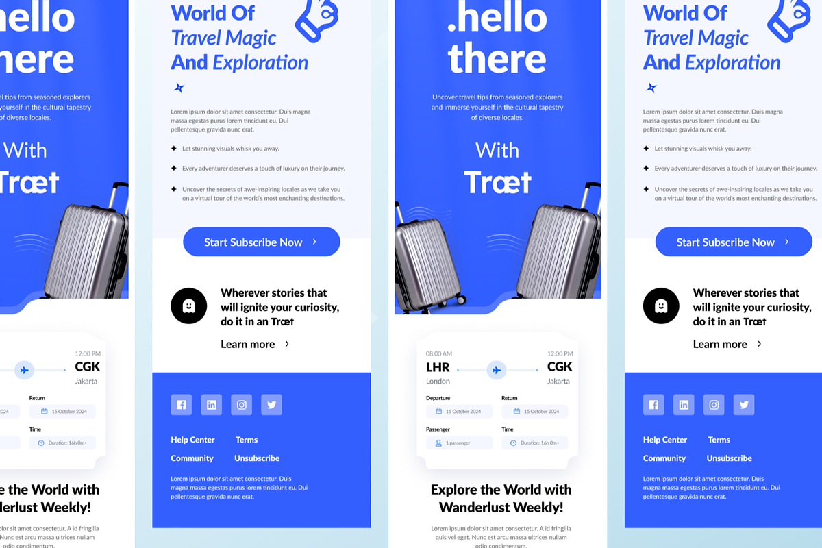 Traet - Travel Email Newsletter, a Templates & Theme by SquidPixey (Photo 5 of 6)