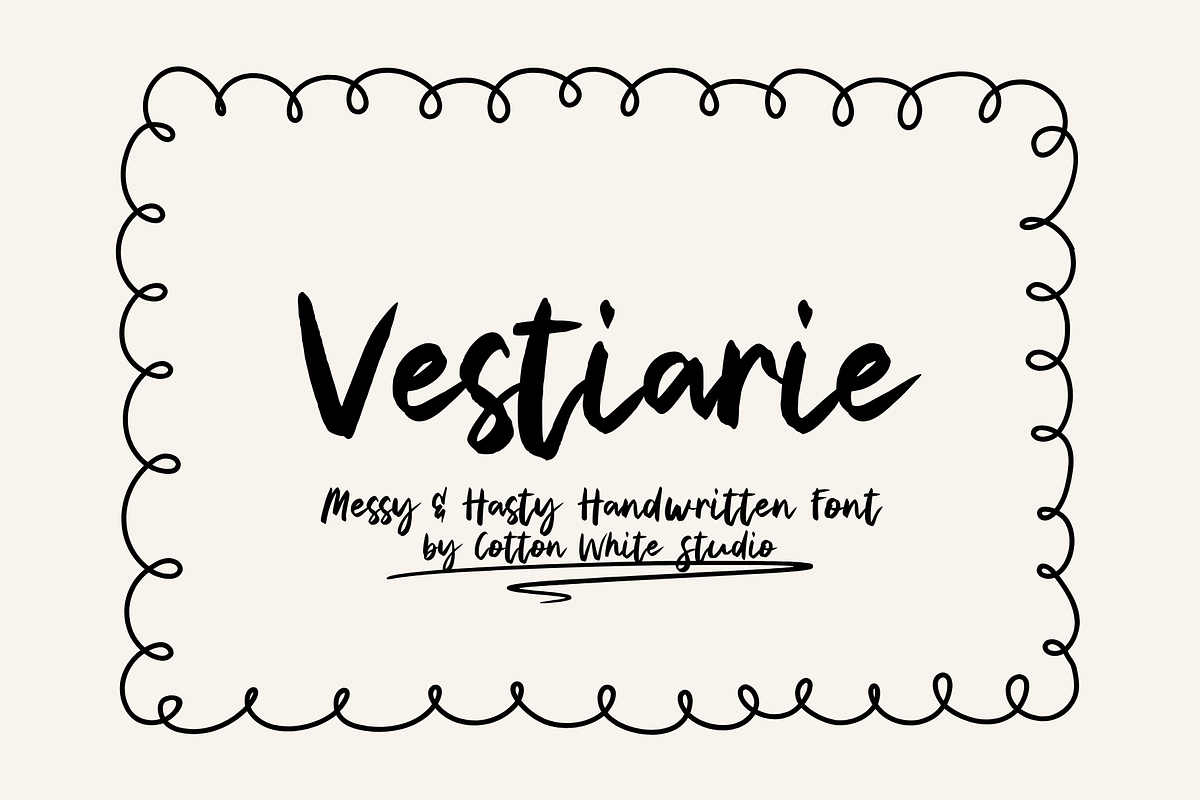 Vestiarie Handwritten Font, a Handwritten Font by Sofia Skoog (Photo 1 of 12)
