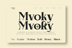 Mvoky Modern & Elegant Serif Family