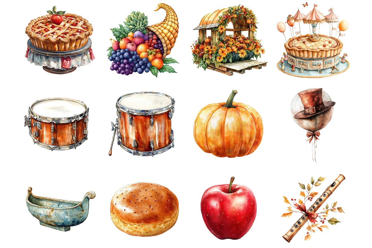 Thanksgiving Day Parade Clipart, an Illustration by DreamCafeArt (Photo 4 of 6)