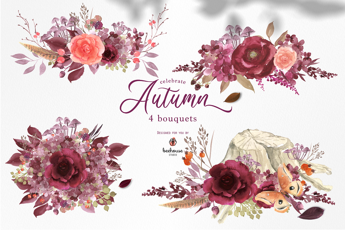 Autumn Watercolor Illustration, a Decorative Illustration by beehouse studio (Photo 4 of 10)