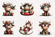 Whimsical Pool Day Highland Cow Clip, an Illustration by CreationArt (Thumbnail 6 of 7)
