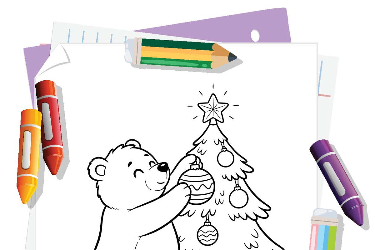 Christmas Stress Relief Book Pages, an Illustration by one-touch (Photo 4 of 7)