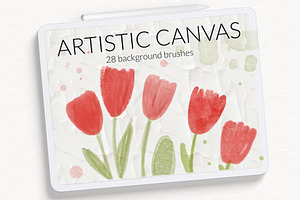 Canvas texture background brushes