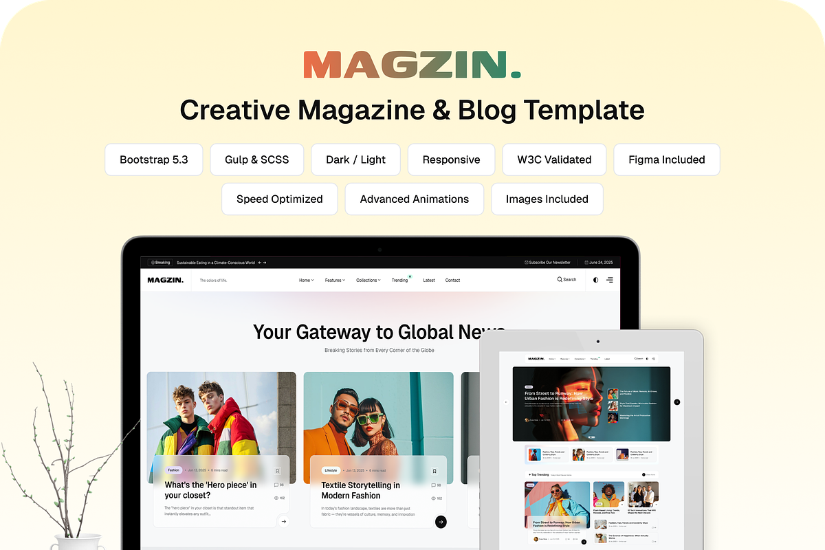 Magzin – Blog WordPress Theme, a WordPress Template by AliThemes (Photo 2 of 2)