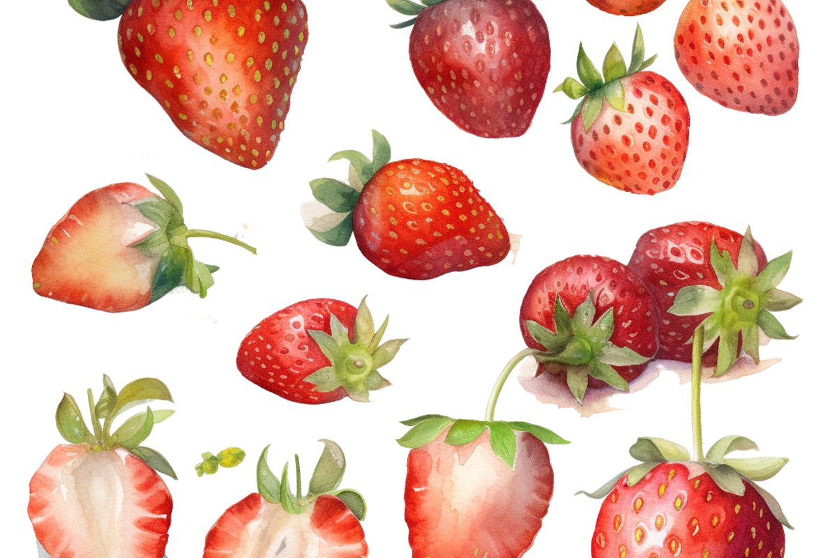 Strawberries Clipart, an Object Illustration by Meisanmui (Photo 2 of 8)