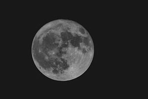 Full moon seen with a telescope