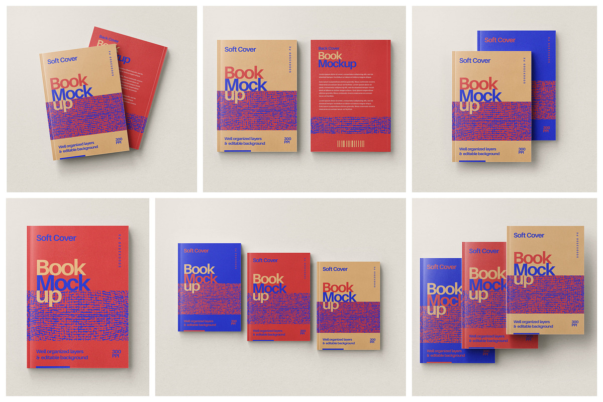 Book Cover Mockup Set, a Books & Magazine Mockup by mockupatelier (Photo 5 of 9)