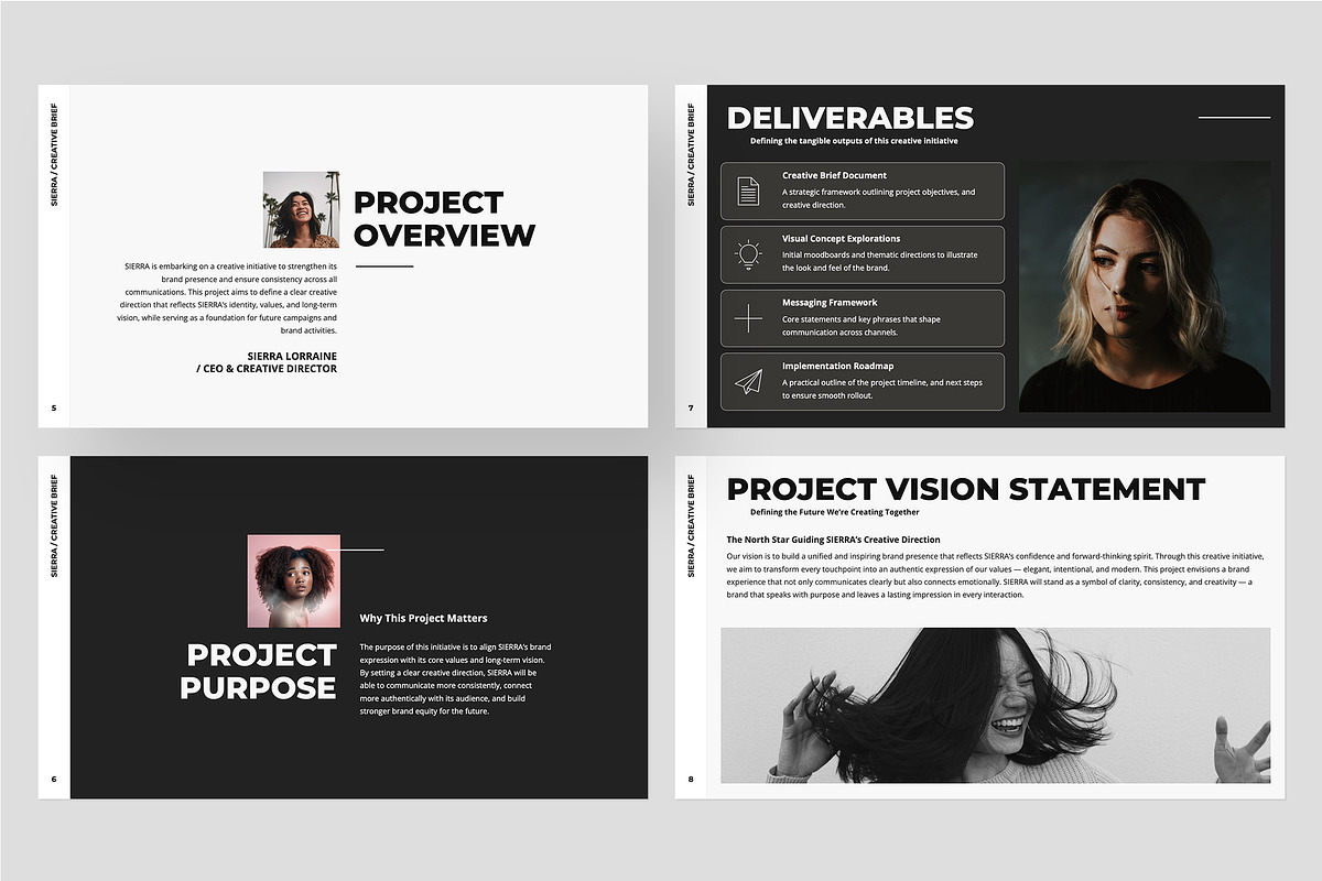 SIERRA Creative Brief PowerPoint Template preview 4