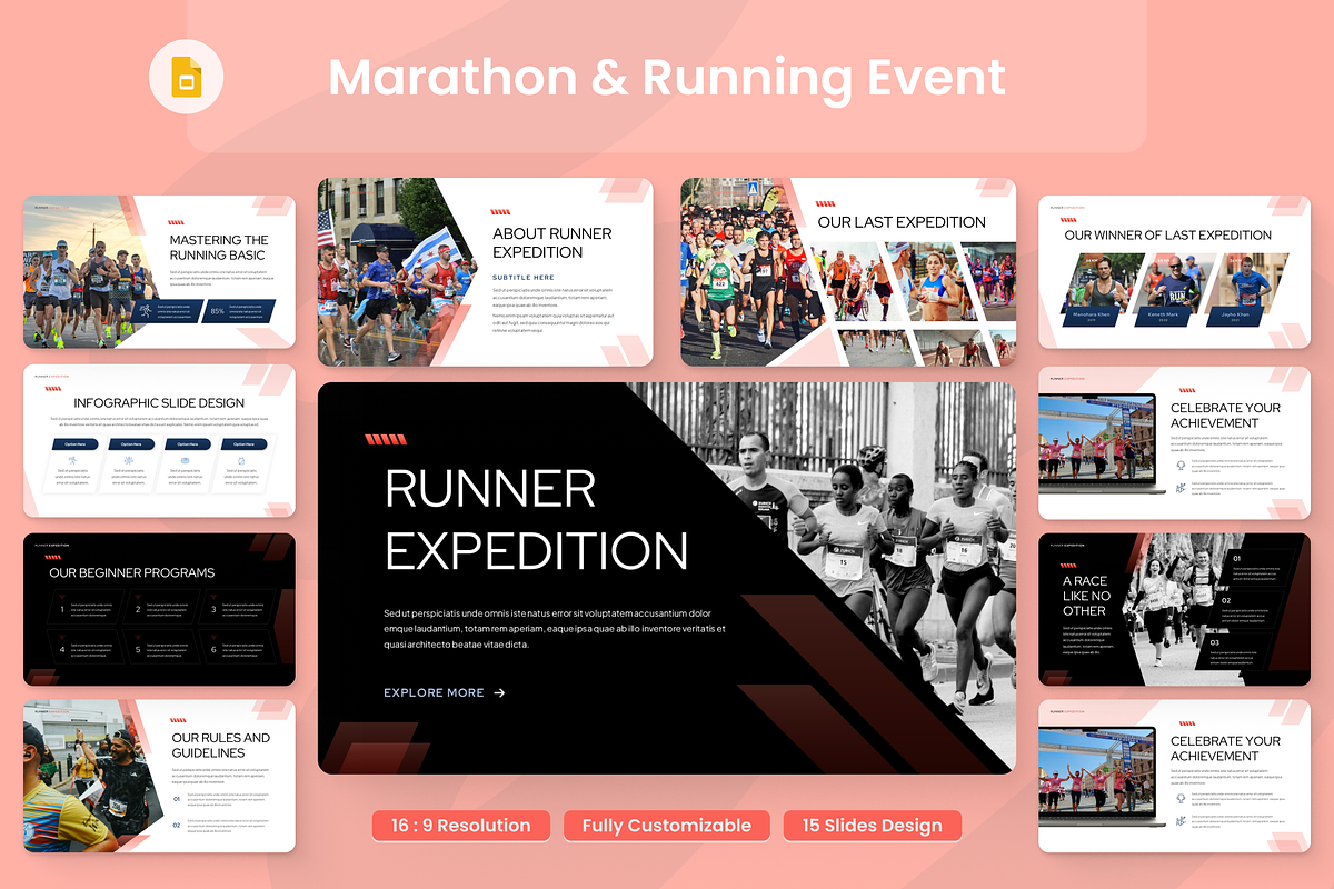 Marathon & Running Event, a Presentation Template by Annora Studio (Photo 1 of 7)