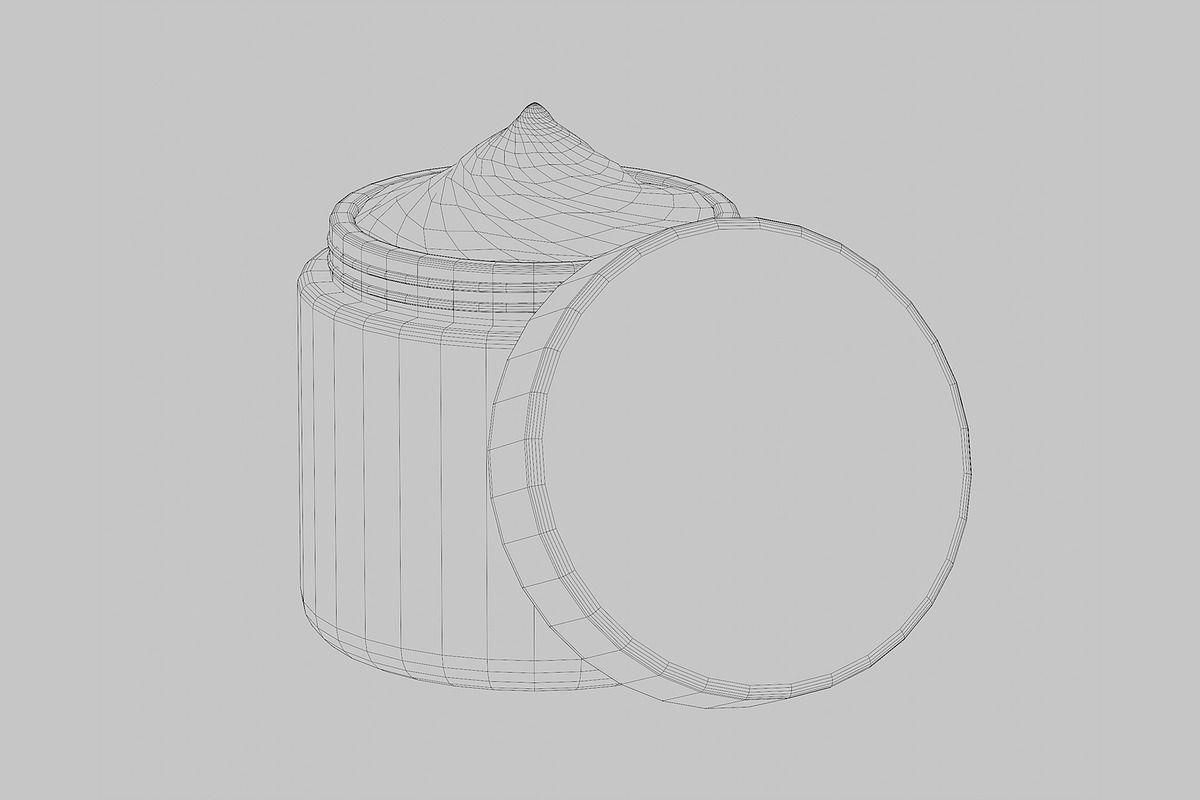 Cream jar High quality 3d model, an Object 3D Model by fahad121 (Photo 7 of 7)