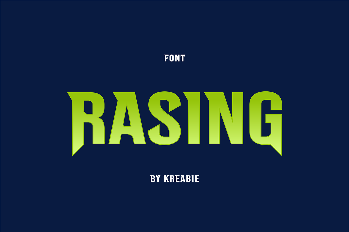 RASING FONT, a Serif Font by Kreabie (Photo 1 of 4)