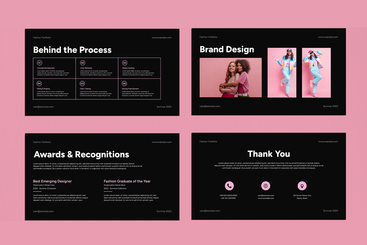 Fashion Portfolio Presentation, a Presentation Template by MightyDesign (Photo 2 of 9)