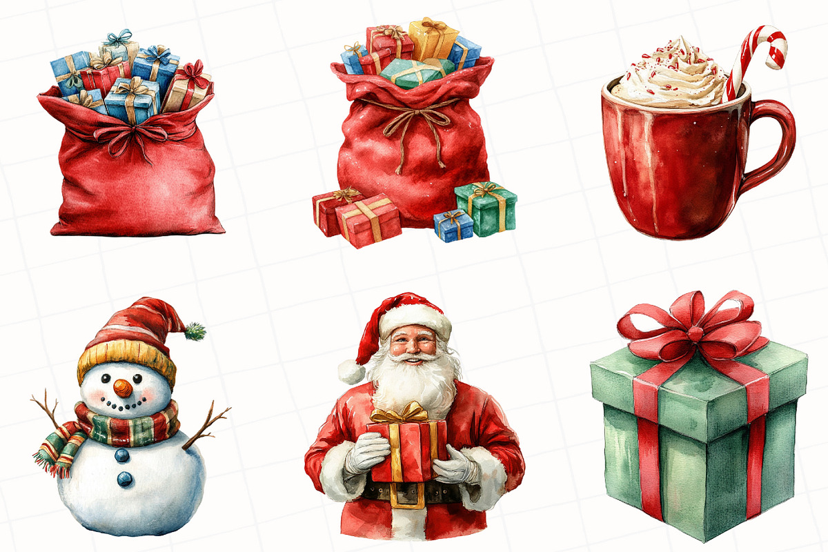 Watercolor Santa's Helper Clipart, an Illustration by OK Design (Photo 5 of 5)