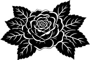 Rose Flower Silhouette Vector Bundle, an Illustration by Designer_Momina (Thumbnail 8 of 21)