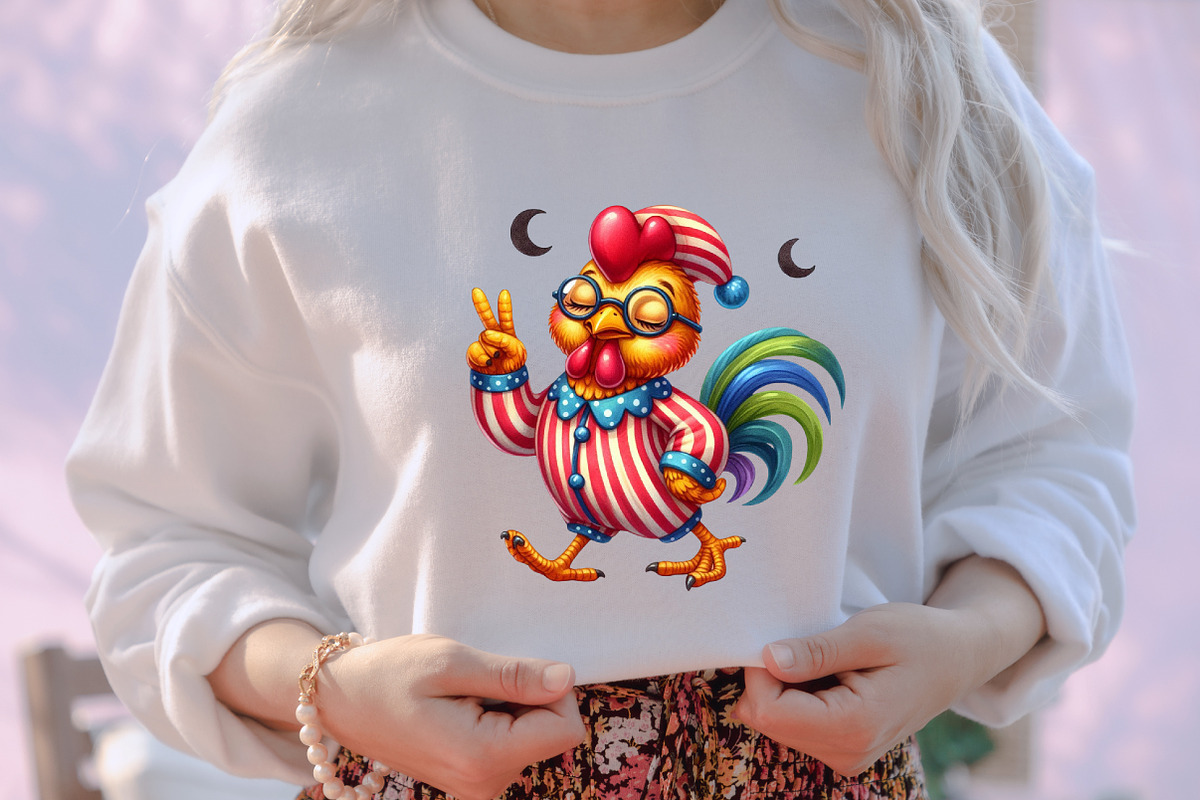 Funny Chicken Clipart, an Illustration by designcity5 (Photo 5 of 5)