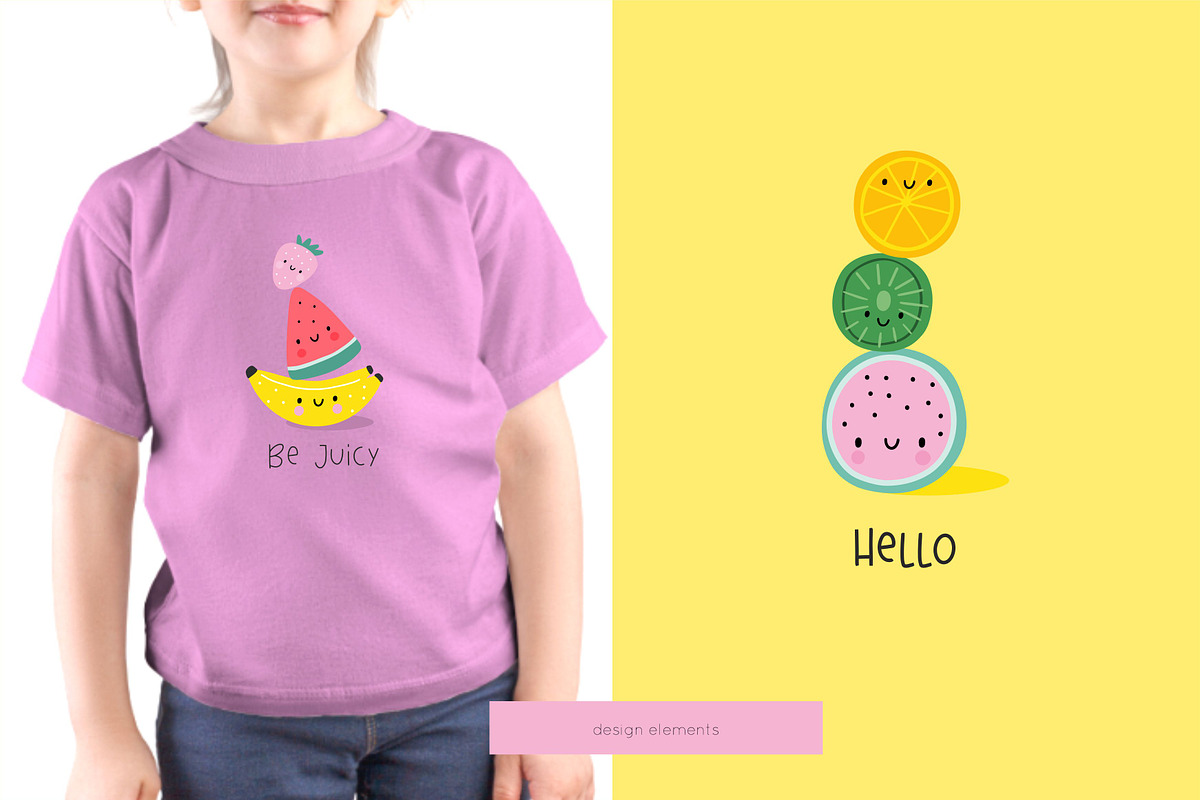 Be Cool - cute cartoon summer fruit, a Decorative Illustration by Barkova Nadya (Photo 7 of 7)