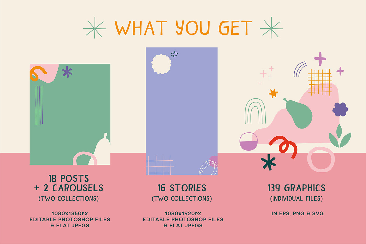 Graphical Instagram Templates - PSD, a Social Media Template by Carole Chevalier (Photo 2 of 13)