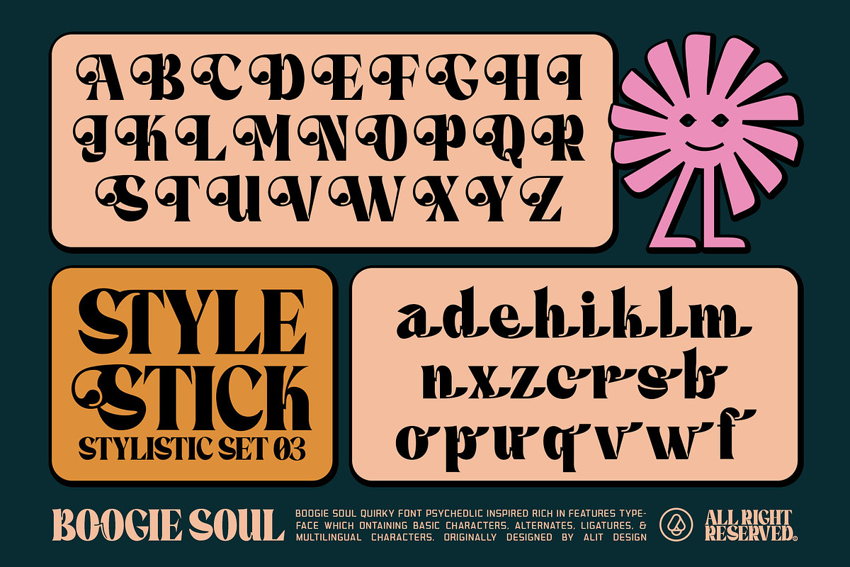 Boogie Soul Typeface, a Serif Font by alit design (Photo 14 of 18)