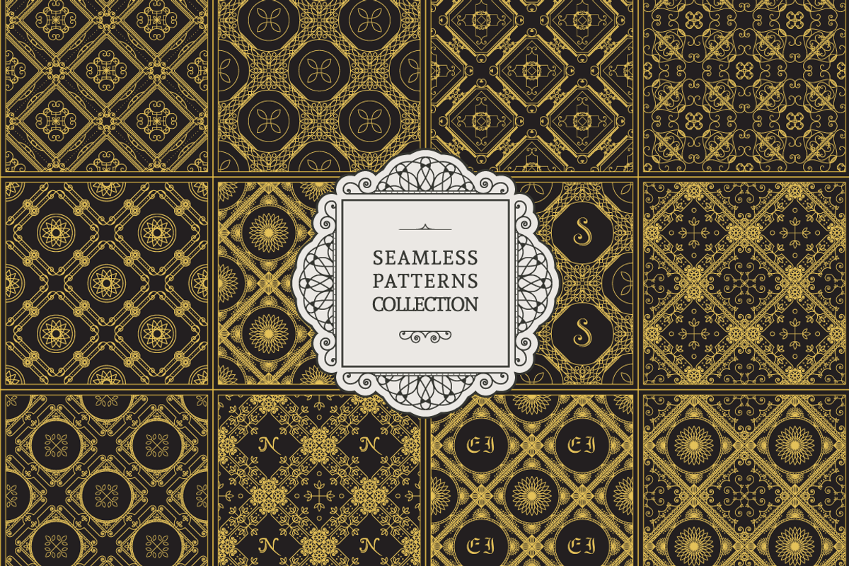 12 Luxury Seamless Patterns, a Pattern Graphic by dacascas