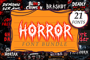 Horror Font Bundle, a Handwritten Font by Yoga Letter (Thumbnail 1 of 20)