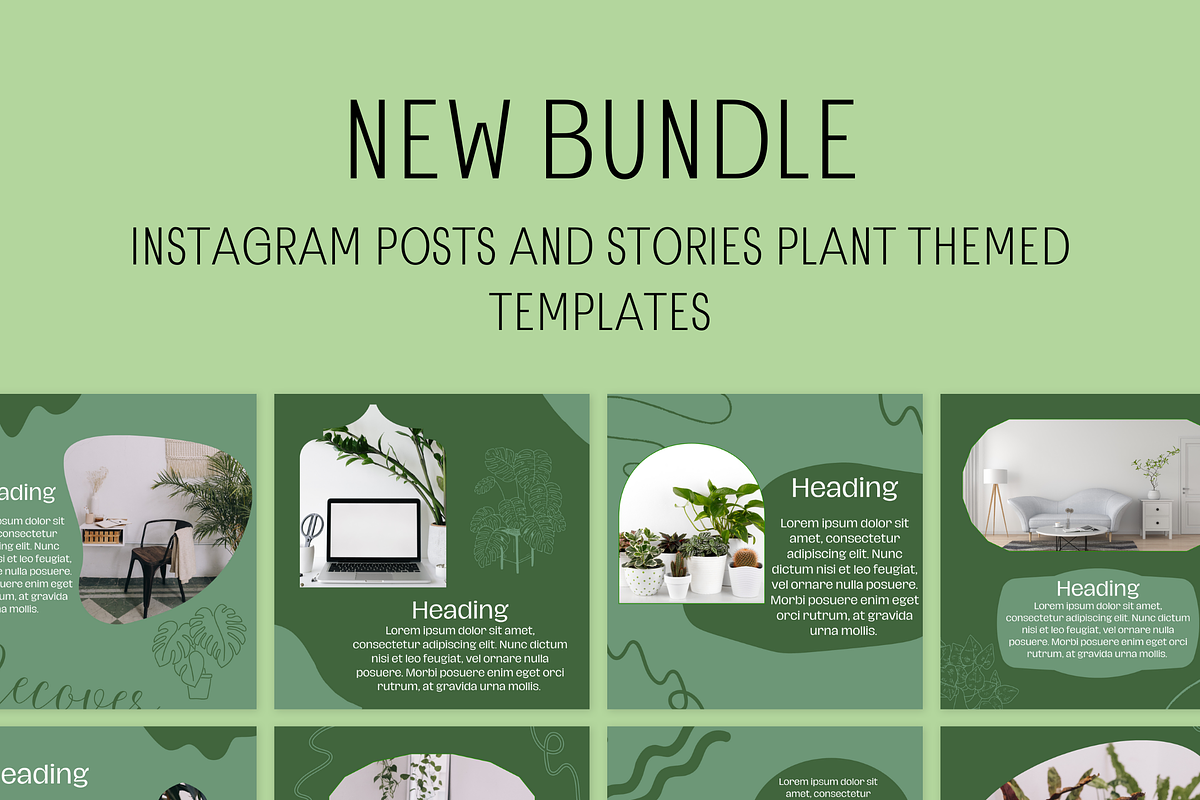 90 Canva Green Plant Theme Instagram, a Social Media Template by Emerald Eyes Design (Photo 4 of 4)