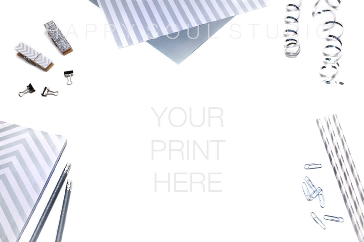 Styled Desktop Stock Photo Silver, a Mockup by Happy Soul Studio