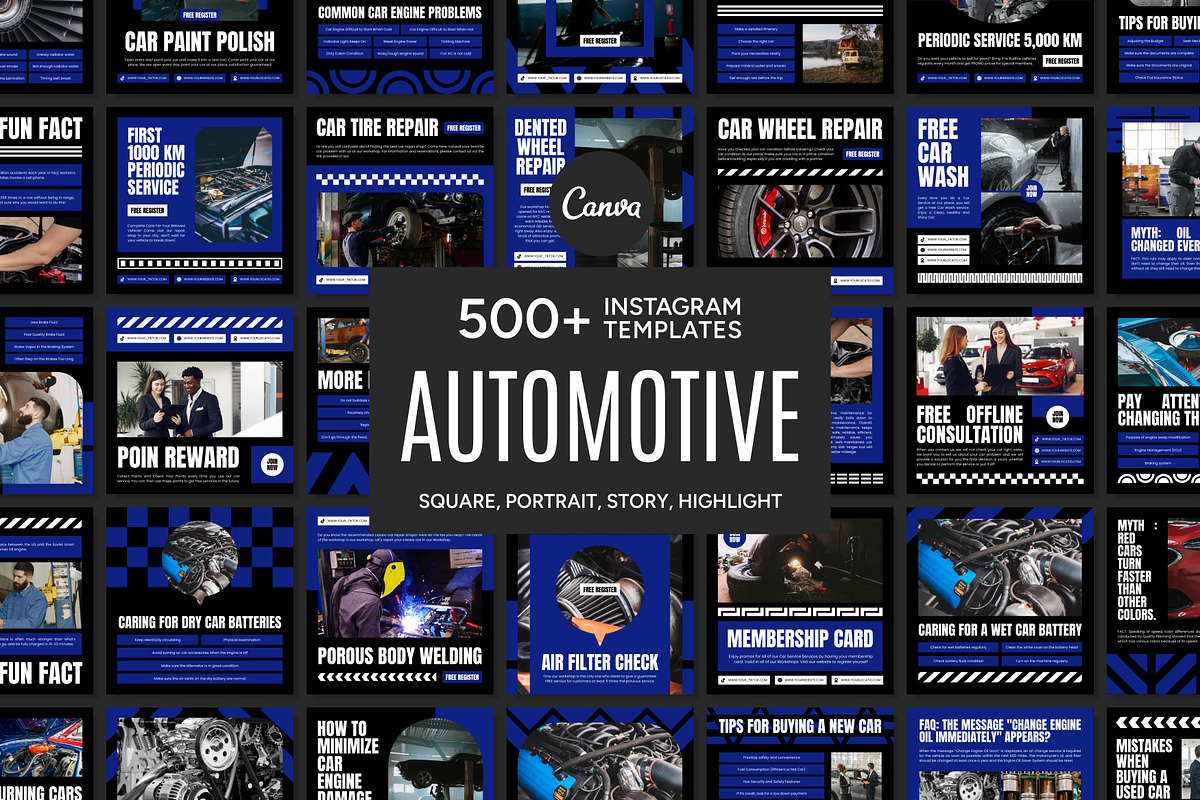 Automotive Blue Template, a Social Media Template by Kalubuak (Photo 1 of 10)