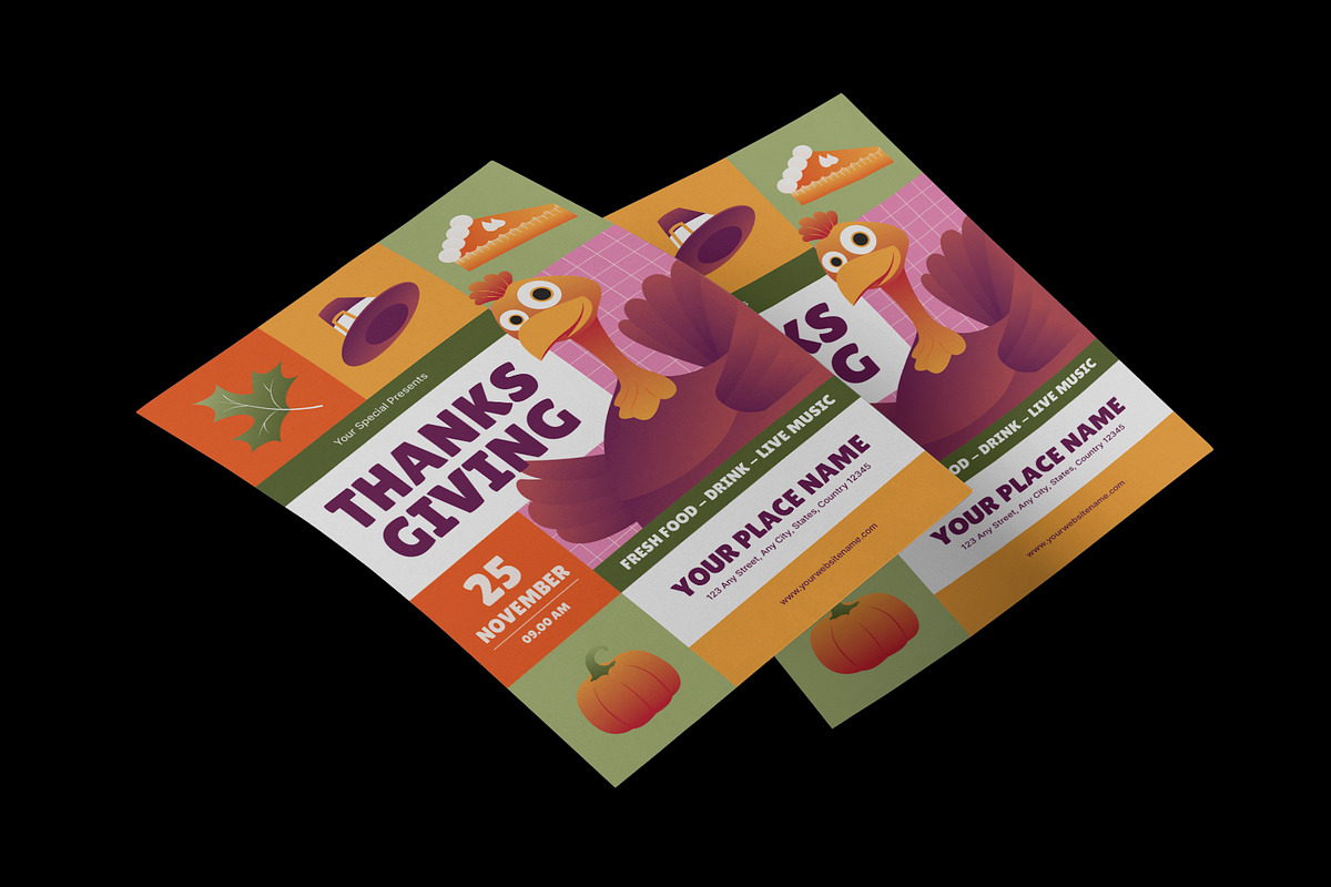 Thanksgiving Flyer, a Flyer Template by Neermana (Photo 3 of 4)
