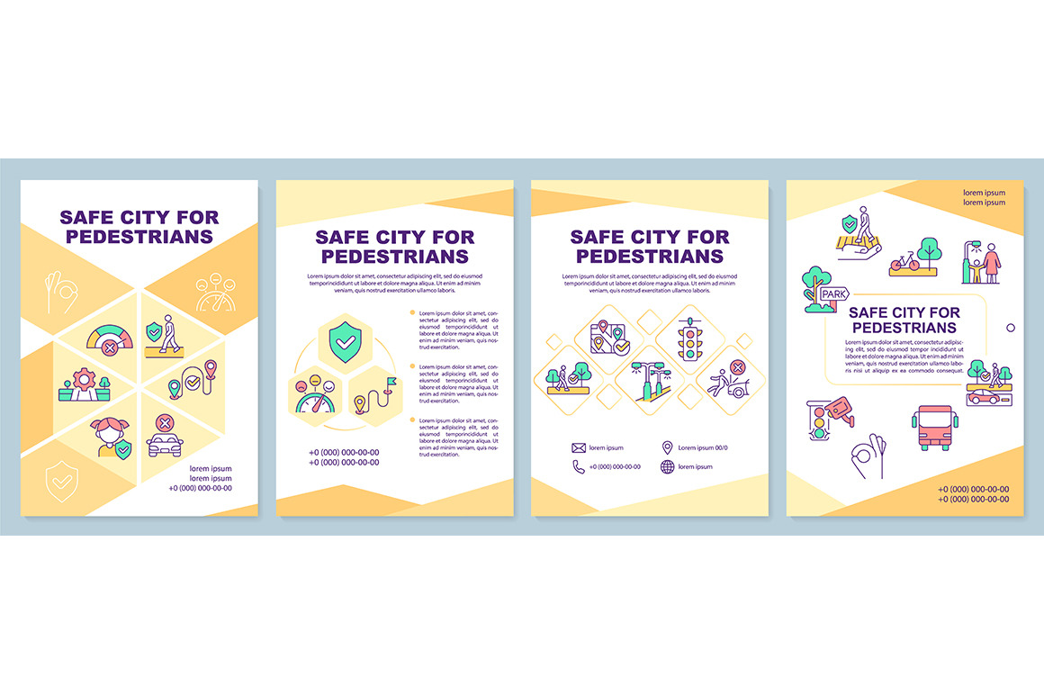 Safe city for pedestrians brochure, a Brochure Template by IMG Visuals