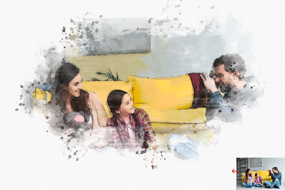 Interior Watercolor Painting, an Action Add-On by MRI STUDIO (Photo 10 of 11)