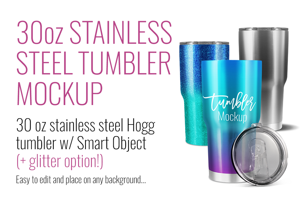 30oz Stainless Steel Tumbler Mockup, a Cups & Container Mockup by SarahDesign (Photo 7 of 7)