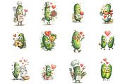 Pickle Valentine Clipart, an Illustration by Designking (Thumbnail 2 of 5)