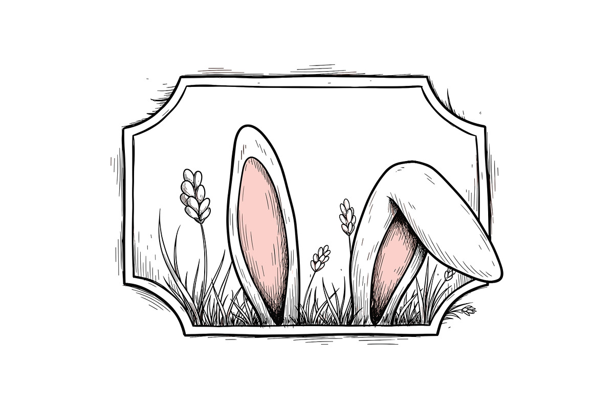 Easter Floral Botanical Frame Bundle, an Object Illustration by Designer_Momina (Photo 9 of 14)